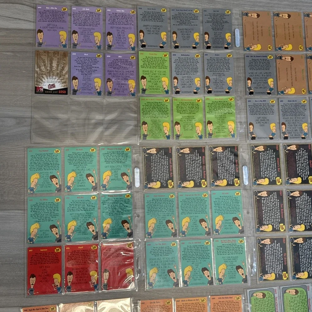 1994 Fleer‎ Ultra Beavis And Butthead Card Lot Of 149 In Plastic Sleeves